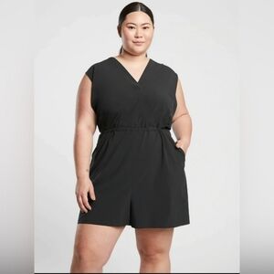 New with tags Athleta Marlow Romper, BLACK SIZE 1X - PLUS SIZE